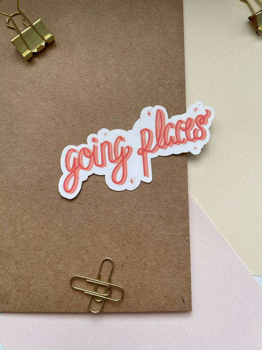 Going Places Matte Vinyl Sticker