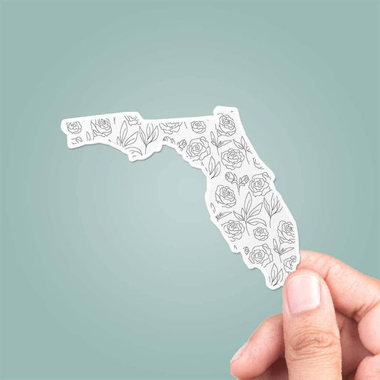 Florida Floral Pattern Sticker Vinyl Decal