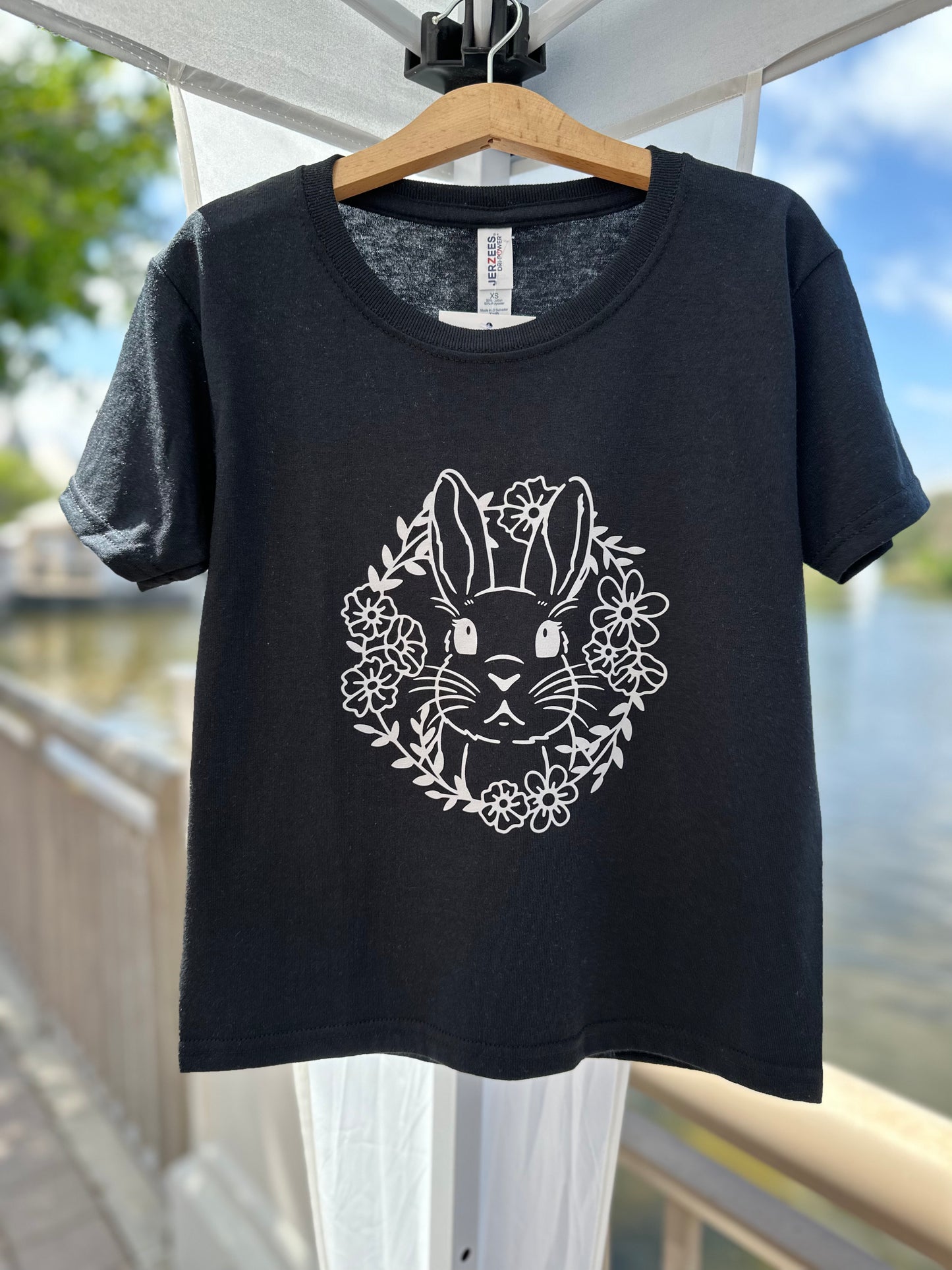 Floral Rabbit Youth Short Sleeve Tee